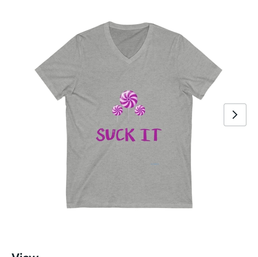 Suck it Grey wemons t-shirts m pink
